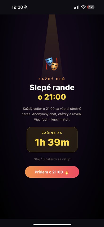 Slepé rande o 21:00